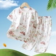 thumbnail image 2 of WRKEKC Kids Summer Outfits Seamless Round Neck Short Sleeve Pajama All Over Print Comfort Set for 6 Months-12 Years, 2 of 4