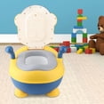 thumbnail image 4 of Asiento de entrenamiento para ir al baño Sincero Inodoro portátil para bebés diseño de mono amarillo, 4 of 10