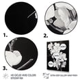 thumbnail image 3 of Designart "Apple Blossom Monochromatic gracefulness XXVI" Floral Floater Framed Wall Decor, 3 of 7