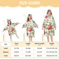 thumbnail image 4 of FORMRS Wearable Blanket Hoodie with Sleeves for Kids Cozy Flannel Sweatshirt, Beige Apple Pattern, 4 of 7