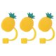 thumbnail image 1 of GOOHOCHY 3 tapas reutilizables para pajitas con diseño de frutas de dibujos animados, 1 of 8