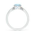 thumbnail image 2 of Angara Natural 1.5 Ct. Aquamarine Solitaire Ring in 14K White Gold for Women (Ring Size: 6.5), 2 of 10