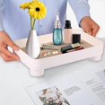 thumbnail image 4 of Rectangle Modern Decorative Trays White Storage Tray Organizer Storage Holder Coffee Table Tray for Home Bathroom Decoration, 4 of 4