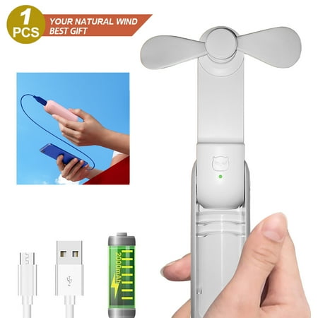 

Handheld Fan Super Mini Personal Fan With Rechargeable Battery Operated And 2 Adjustable Speed Portable Hand Held Fan For Girls Women Kids Outdoor Travelling Or Indoor Office Home White