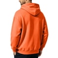 thumbnail image 5 of Men Full Zip Up Hoodie Sweatshirt Long Sleeve Drawstring Hood With Kangaroo Pocket Soft Fleece Casual Workout Streetwear Hooded Jacket Tops Saffron S, 5 of 7