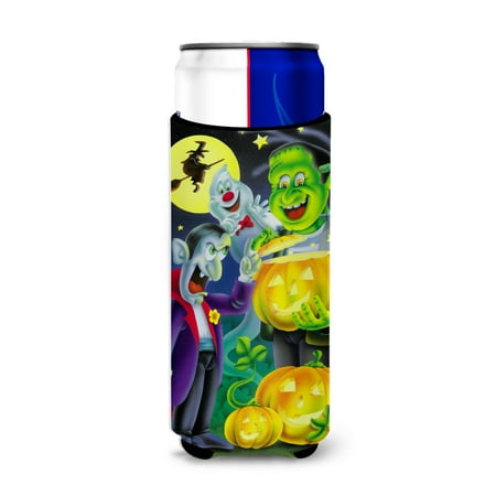 

Carolines Treasures APH0935MUK Halloween with Dracula and Frankenstein Ultra Beverage Insulators for slim cans Slim
