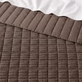 thumbnail image 4 of Levtex Home Cloud Waffle King / Cal King Quilt Set (106x92in) and 2 Pillow Shams (36x20in) - Box Quilted Waffle Texture - Cocoa - Cotton King Size Quilt Bedding Set - Lightweight Soft Pre-Washed, 4 of 4