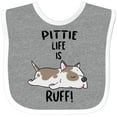 thumbnail image 3 of Inktastic Pittie Life is Ruff Spotted Pit Bull Boys or Girls Baby Bib, 3 of 4