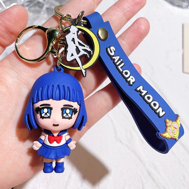 Venta al por mayor, decoración rosa para niña, accesorios para bolso de llave de coche, llaveros, llavero de Hola de dibujos animados 3D, llavero de regalo para niños