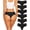 Black, variant on Womens Cotton Underwear Sexy Lace Brazilian Panties Soft Breathable Cotton Bikini for Ladies 6 Pack