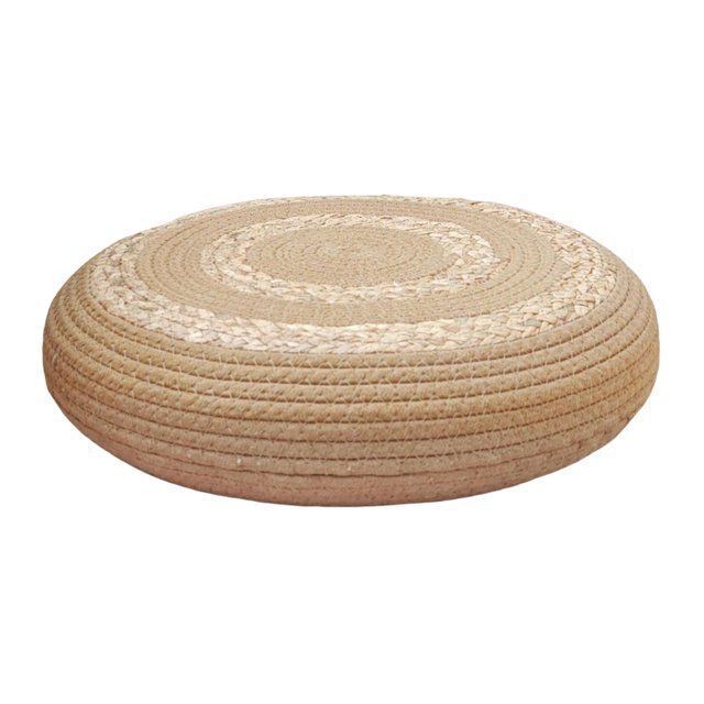 Cojín de suelo Tatami, almohadón para silla, decoración cómoda, tejido a mano japonés 45 cm de diámetro