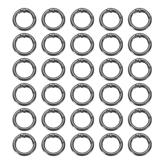 Uxcell 30Pcs Trigger Spring O Rings Round Ring for Handbag 5/8" Black