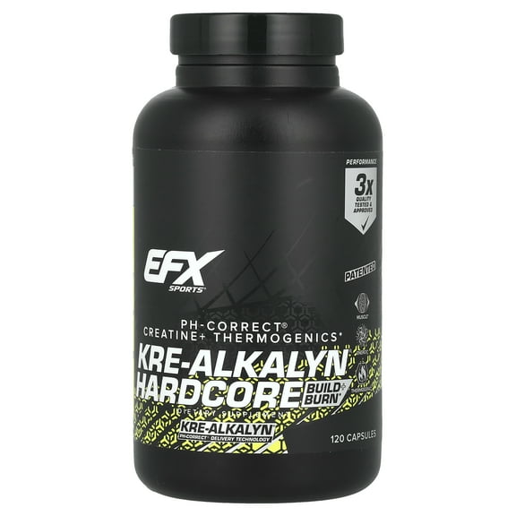 All American EFX Kre-Alkalyn Hard Core Pre Workout Capsules, 120 Ct