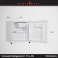 thumbnail image 2 of Magic Chef MCR170WE Compact Refrigerator, 1.7 Cubic Feet, White, 2 of 6