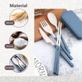 thumbnail image 3 of Foldable Reusable Cutlery Set Travel Camp Cutlery Easy Clean, 3 of 5