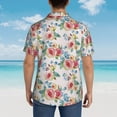 thumbnail image 6 of Xecao Rose Flowers print Hawaiian shirt - a stylish short-sleeve button-down for men, perfect for casual beach and tropical outings., 6 of 9