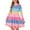 Pink, variant on HAOTAGS Teen Girls' Striped Round-Neck Long-Sleeved Dresses Casual Spring Fall Dresses Blue Size 4 Years