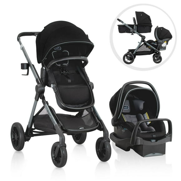 Evenflo Pivot Xpand Modular Travel System w/LiteMax Infant Car Seat with Anti-Rebound Bar