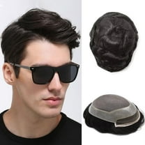 LYRICAL HAIR Toupee for Men Fine Mono Center Mens Hair System Indian Human Hair Replacement Systems French Lace Front Hairpiece for Man Wig Black Brown Blonde Gray Hair Units