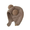 thumbnail image 6 of Sunjoy Tech Fall Winter Children Hat Knitted Cartoon Ear Decor Warm Ear Infant Baby Cap Beanie Thick Soft Elastic Button Closure Unisex Anti slip Lightweight Hat, 6 of 6