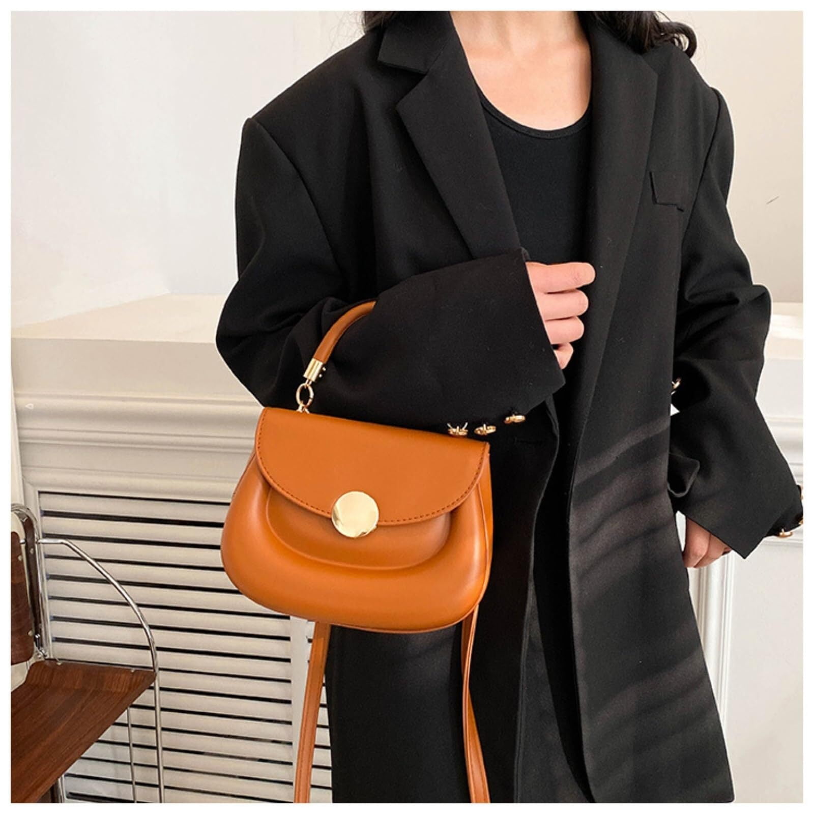 Crossbody Purse for Women Small Crossbody Bags Trendy Leather with Adjustable Shoulder Strap for Backpack Travel