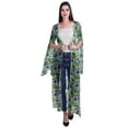 thumbnail image 1 of Moomaya Printed Georgette Beach Clothes For Women Long Shrug Cover Up Cardigan, 1 of 5