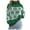 Green, variant on larppty Women 2025 Fall Casual Turtleneck Long Sleeve Chunky Oversized Ribbed Tunic Sweaters Pullover Knitted Printed Tops (Red, S)