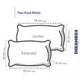thumbnail image 3 of Paquete Mixto de Almohadas Memory Foam Estándar y Jumbo Suave y Cómoda Blanca con Plateado, 3 of 7