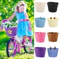 thumbnail image 5 of Opolski 1 Set Hand-Woven Bicycle Basket with Stickers Large Capacity Easy Installation Bicycle Front Basket, 5 of 7