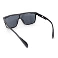 thumbnail image 4 of Color Mirror Rimless Y2K Mens Shield Plastic Sport Wrap Sunglasses Shiny Black - Black, 4 of 4