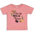 thumbnail image 3 of Inktastic I Love My NICU Nurses with Baby Footprints and Flowers Boys or Girls Baby T-Shirt, 3 of 5