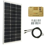 100-Watt Monocrystalline Solar Panel Kit with 20 Amp Solar Charge Controller