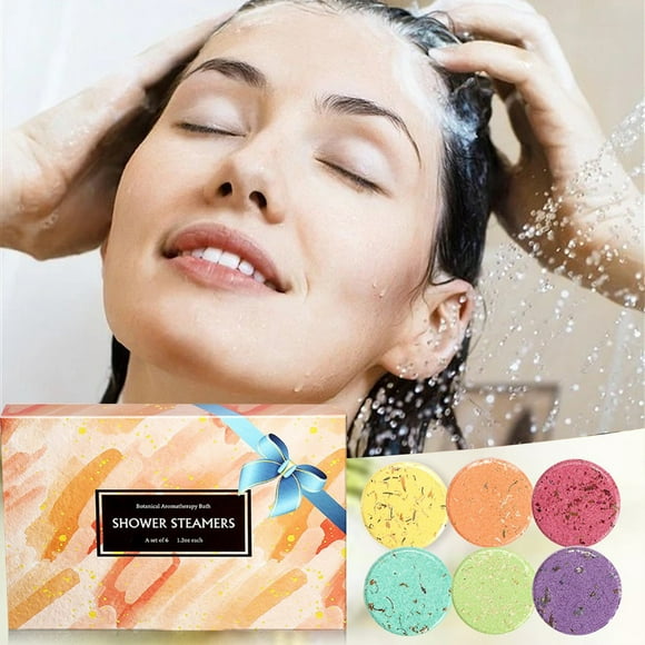 Jienlioq Shower Steamers Aromatherapy 6 Pack Bath Bombs Shower Tablets for Stress Relief and Luxury Self Care Various Festivals Birthday Gifts for Men and Women