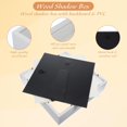 thumbnail image 3 of 2 Pcs Shadow Boxes Display Cases, 10"x10" Deep Wood Glass 3D Shadow Box Set for Wall and Tabletop Baby Sports (White), 3 of 4