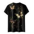 thumbnail image 5 of ZMHEGW Womens T Shirts Trendy Fashion Casual Top Shirt Short Sleeve Round Neck Printed Elegant Loose Soft Top Blouse Tshirts, 5 of 5