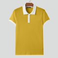 thumbnail image 3 of INCERUN Tops 2024 Moda de estilo coreano Nuevas camisas ajustadas a rayas en contraste para hombres Ropa de calle informal Blusa de manga corta para hombres S-5XL, 3 of 5