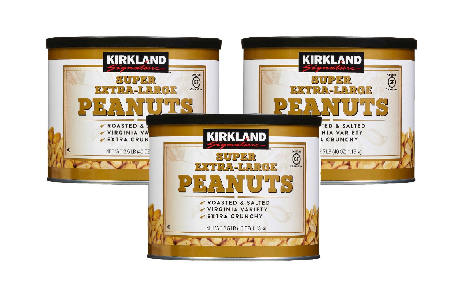 Kirkland Signature Super ExtraLarge Peanuts, 2.5 lbs 3PK