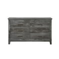 thumbnail image 2 of 6 Drawer Wooden Dresser with Metal Bar Pulls Rustic Gray, 2 of 4