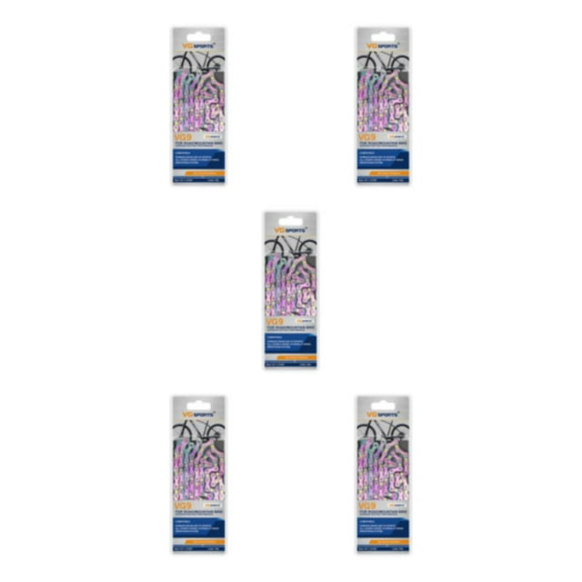 ZheElen Easy To Install Wide Compatibility Bike Chain For Mountain And Road Bikes Mountain Bike Chains Colorful 9 Speed 5Set