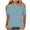 Light Blue, variant on sovlvnd Short Sleeve Shirts Casual, Fashionable Solid Color T-shirt Short Sleeved Shirt Round Neck Casual Top Light Blue