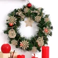 thumbnail image 5 of 10pcs Christmas Glitter Snowflake Strings Christmas Tree Hanging Pendant Ornaments Decoration Party Fake Snowflake Decoration, 5 of 5