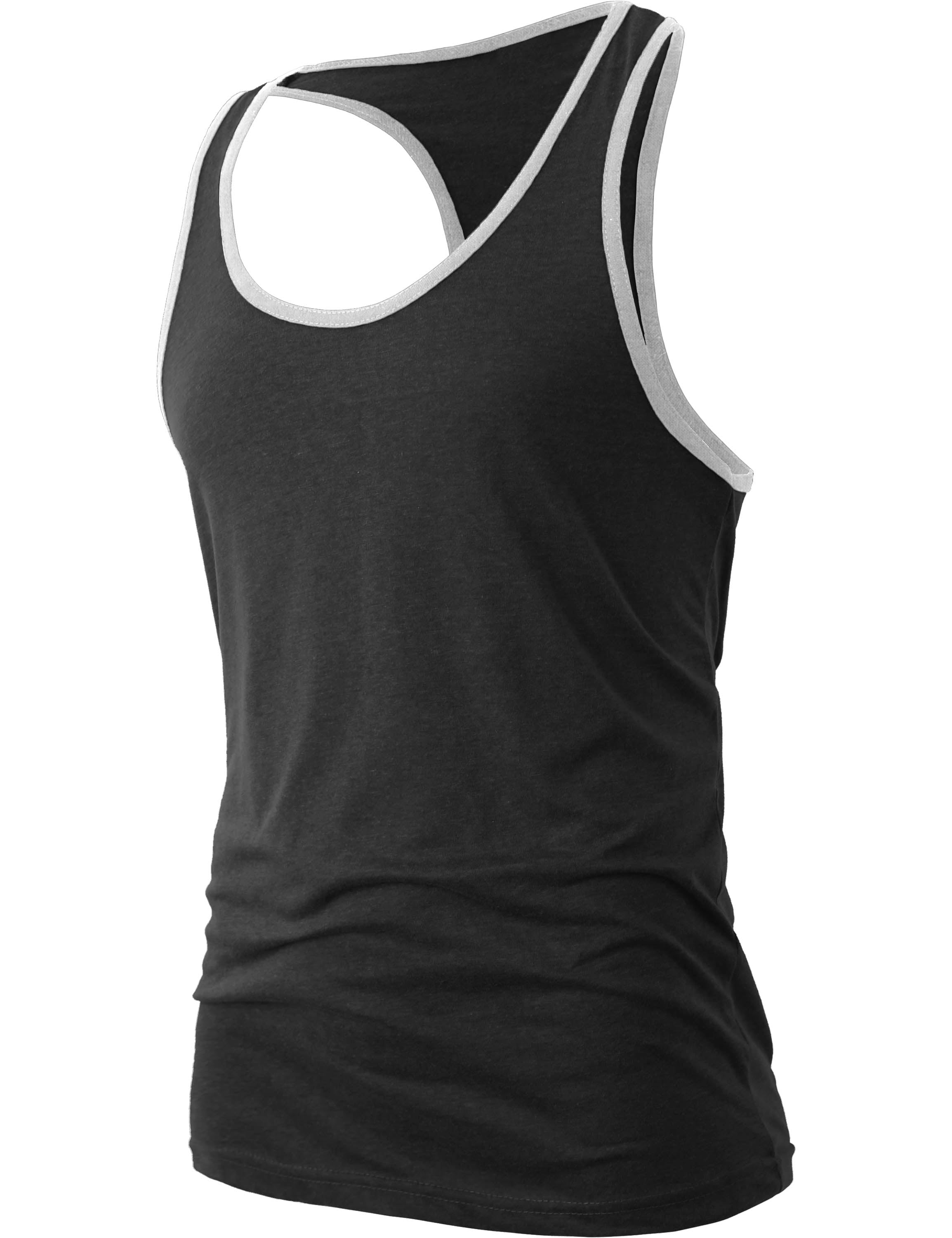 Ma Croix Men's Slim Fit Racer Back Tank Top with Contrast Binding ...