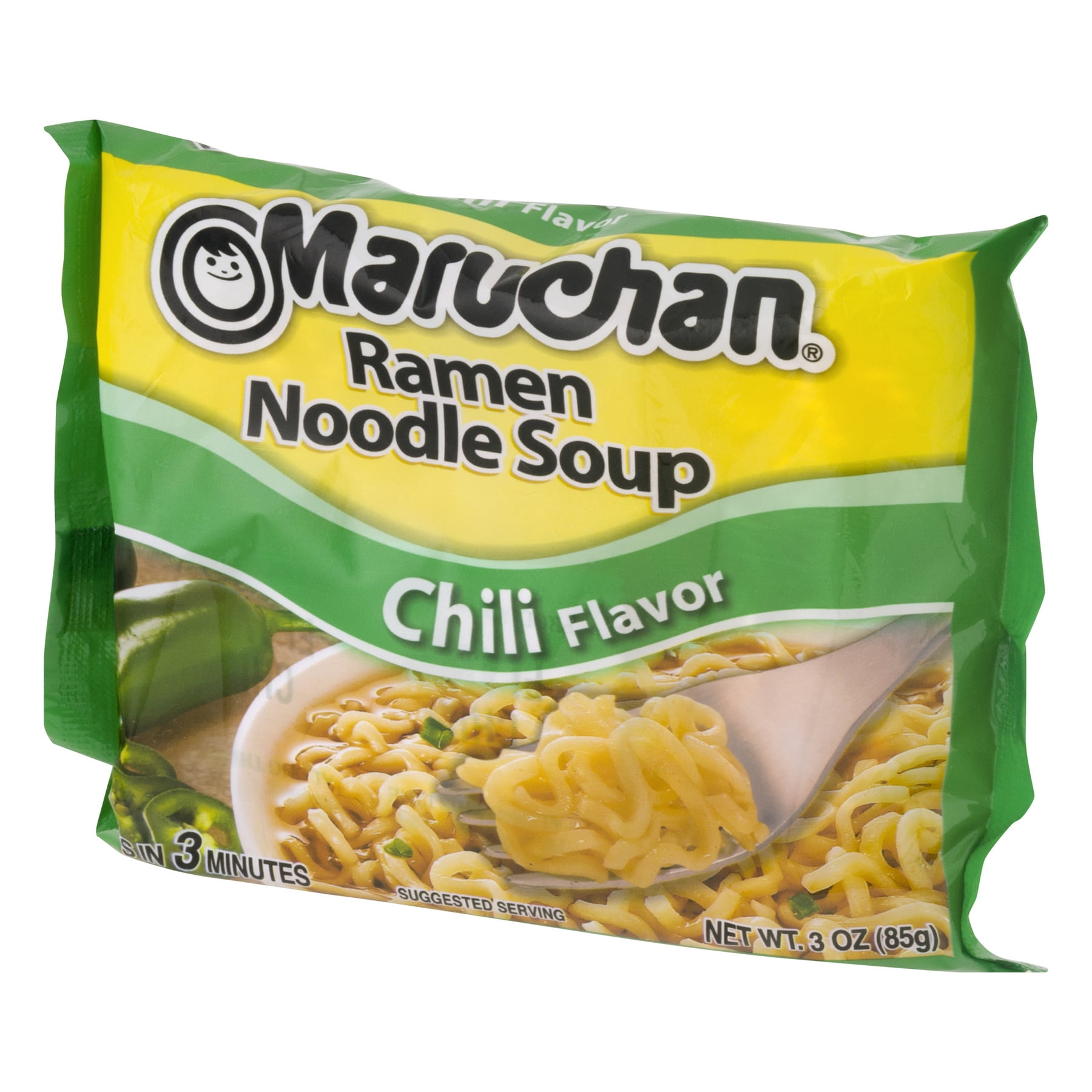 (12 pack) Maruchan Ramen Noodle Soup, Chili Flavor Instant Noodles, 3 oz