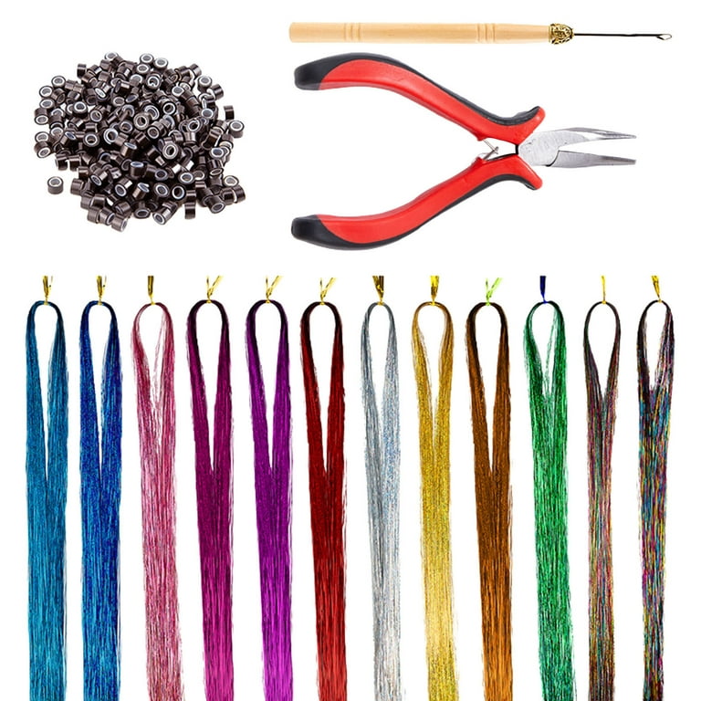PCS EXTENSIONS HAIR Accessories Tensile Hair Hair Tinsel Kit Fairy Hair  Tinsel $6.63 - PicClick AU