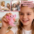 thumbnail image 3 of Kawaii Axolotl Slow Rebound Squishy Toys, Soft TPR Stress Relief Sensory Balls for Kids, Cute Salamander Fidget Toys for Birthday Easter Gifts (Pink), 3 of 7
