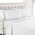 thumbnail image 3 of Lux Decor Collection King 6 Piece Sheets Set - Microfiber 16 Inch Deep Pocket Bed Sheets - White, 3 of 11