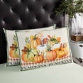 thumbnail image 4 of Vintage Thanksgiving Throw Pillow Cover 20 x 26 Inch Decorative Pillow Cover Orange Pumpkins Rustic Fall Lumbar Pillowcase Seasonal Rectangle Cushion Case for Couch Sofa Bed Living Room, 4 of 7