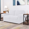 thumbnail image 2 of CHUN YI Stretch Checks Spandex Sofa Cover Separate Backrests Cushions Cover Slipcover, 2 of 5