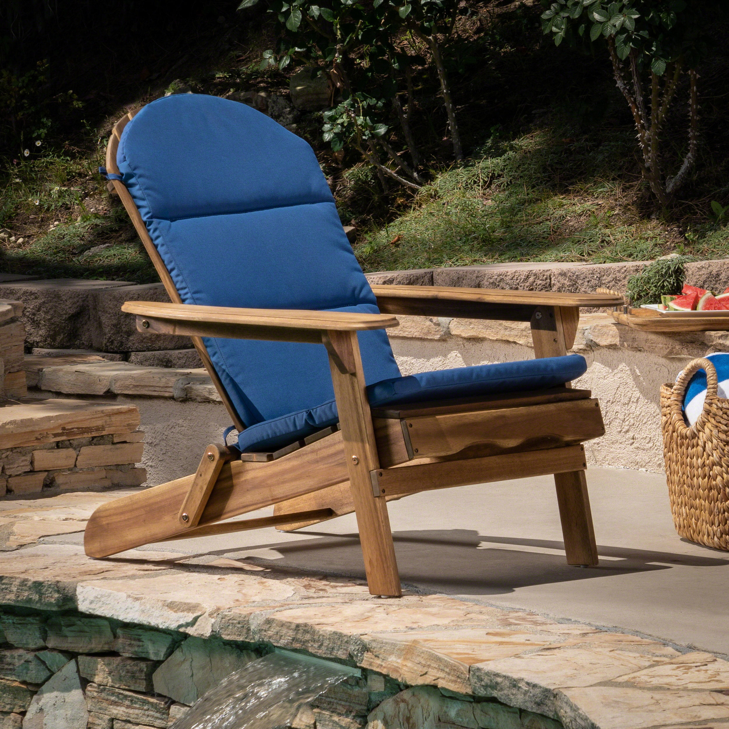 Ariel Outdoor Adirondack Chair Cushion, Navy Blue - Walmart.com