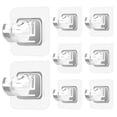 thumbnail image 1 of 8 Pcs Supports de Tringle à Rideau Sans Perçage Autocollants Auto-Adhésifs Crochets de Tringle à Rideau Réglables Sans Clou pour Salle de Bain Cuisine Maison Salle de Bain et Hôtel (Transparent), 1 of 7